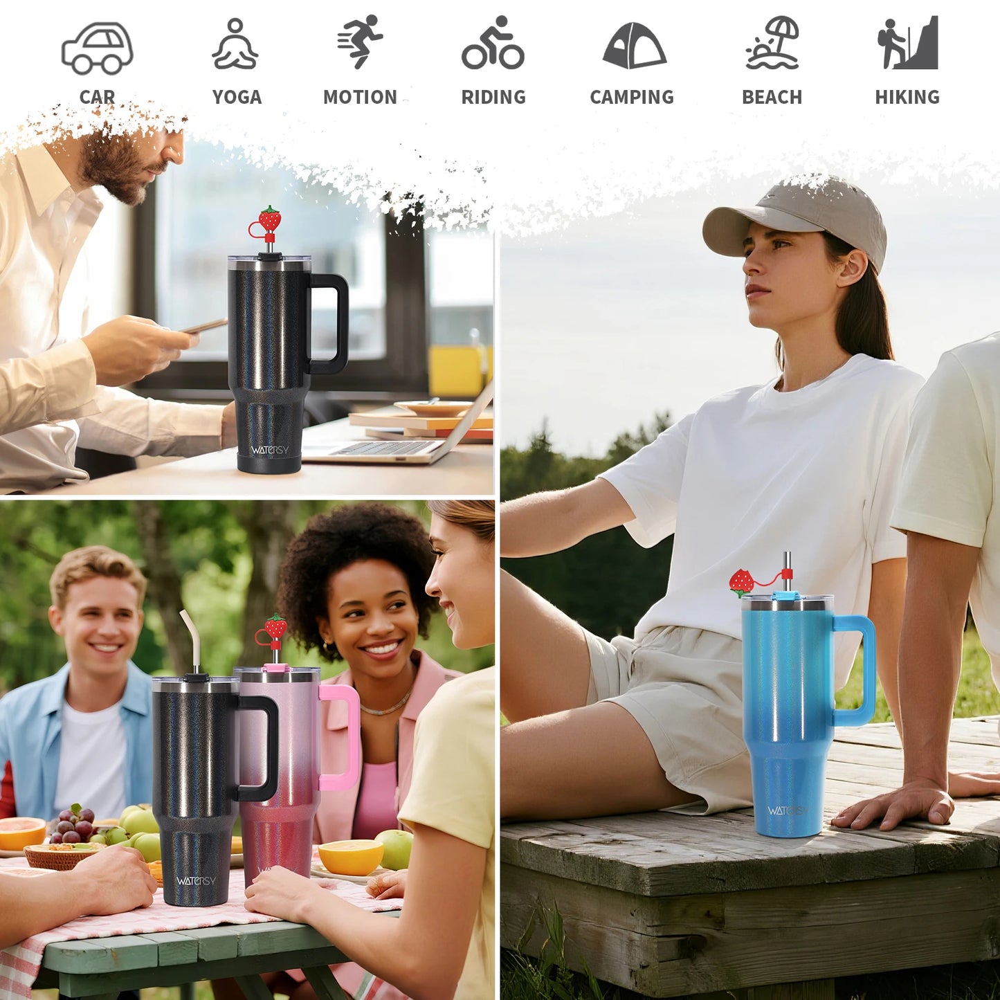 Stainless Steel Thermal Cup Large Capacity Tumbler
