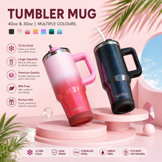 Stainless Steel Thermal Cup Large Capacity Tumbler